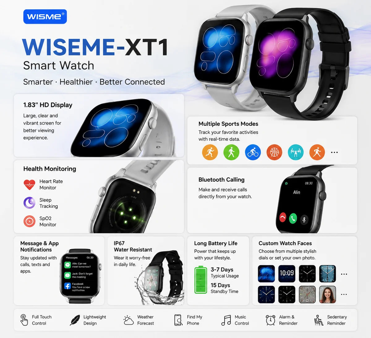 WISME-X71 Smartwatch Set