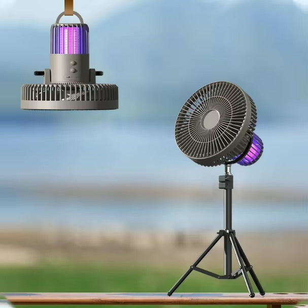 Rechargeable Mosquito Killer Fan with Lighting & Tripod Stand